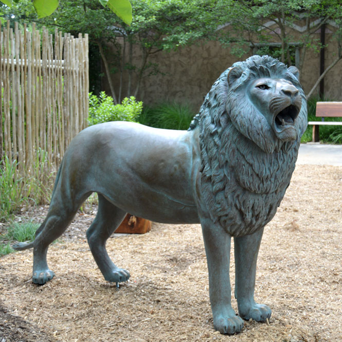 Life size outdoor bronze lion statues for sale